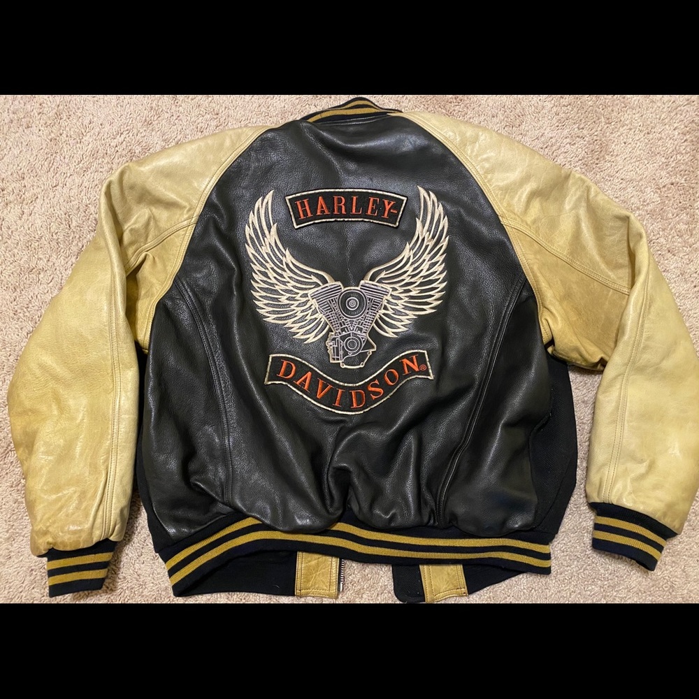 XL Harley Davidson Leather Bomber Jacket